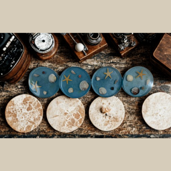 Resin Drink Coasters Indoor Outdoor Decorative