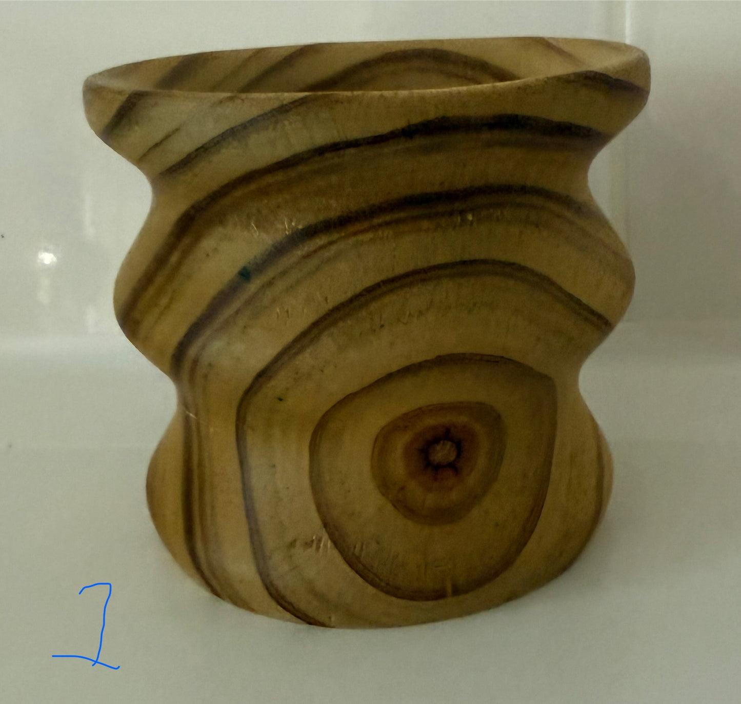 Wooden decorative plant pot gift with natural wood grain design by Today's Hobbies