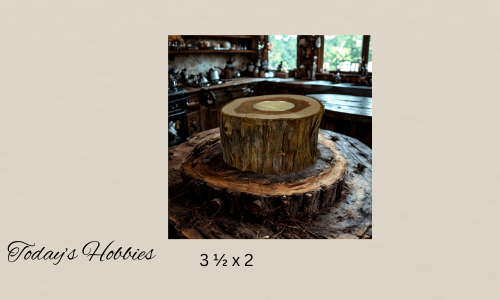 Wooden handmade candle holder for home decor with natural bark texture by Today’s Hobbies