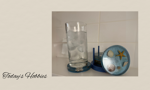 Resin indoor outdoor decorative drink coasters with seashell and starfish design by Today’s Hobbies