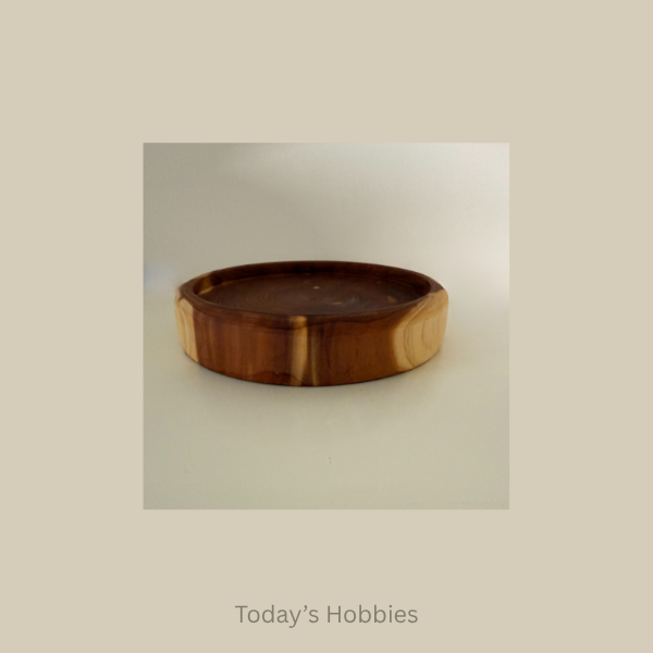 Wooden round tray from Todays Hobbies perfect for unique home decor gift ideas