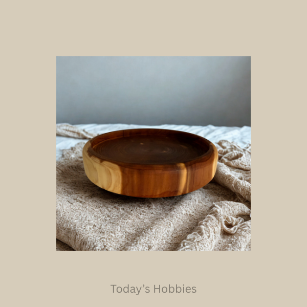 Handcrafted wooden bowl by Todays Hobbies perfect for unique home decor gift ideas