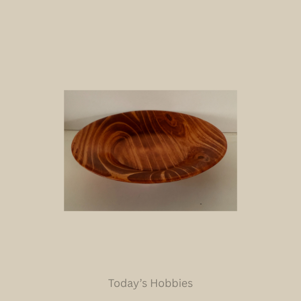 Todays Hobbies wooden bowl gift idea with natural wood grain and smooth finish