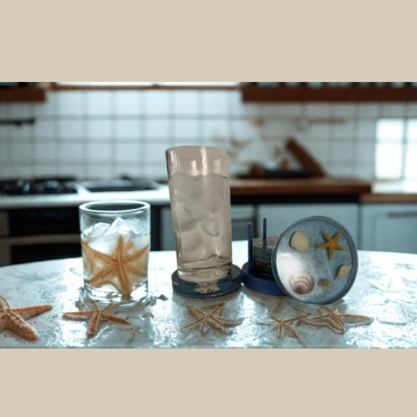 Resin Drink Coasters Indoor Outdoor Decorative