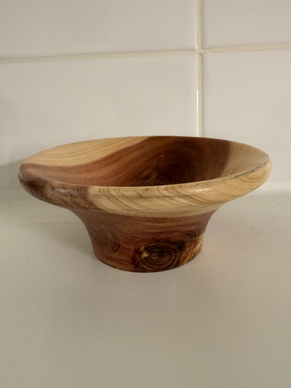Cedar Wood Turned Bowl – One-of-a-Kind Home Decor, Food-Safe Handmade Gift Handcrafted Natural