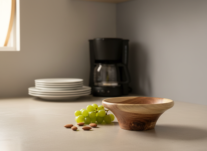 Cedar Wood Turned Bowl – One-of-a-Kind Home Decor, Food-Safe Handmade Gift Handcrafted Natural