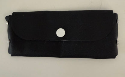 Black craft leather colorful handmade glasses pouch by Today’s Hobbies with button closure