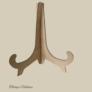 Wooden stand for displaying handmade kitchen decor plaque by Todays Hobbies gift collection
