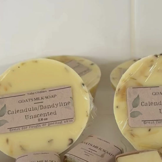 goats milk soap, unscented soap, hand poured soap, calendula soap, sensitive skin soap, natural soap bar, melt and pour, Today’s Hobbies soap, handmade bath products, gentle skincare