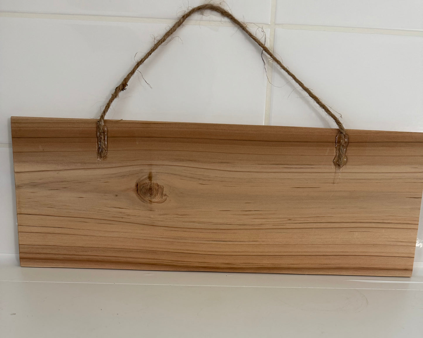 Wooden wall hanging with rope for rustic coffee kitchen wall decor by Today’s Hobbies