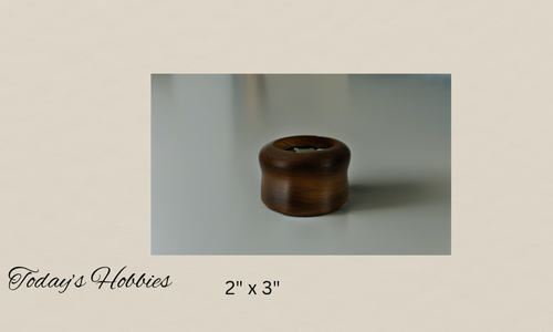 Today's Hobbies small rustic wooden home decor accent with smooth dark finish 2 by 3 inches