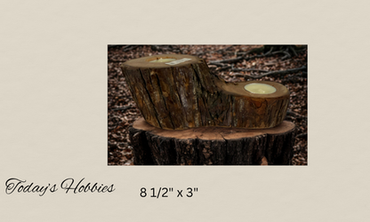 Handmade candle holder for home decor made of natural wood logs by Today’s Hobbies