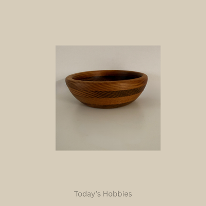 Red cedar home decor bowl by Todays Hobbies wooden handcrafted decorative bowl