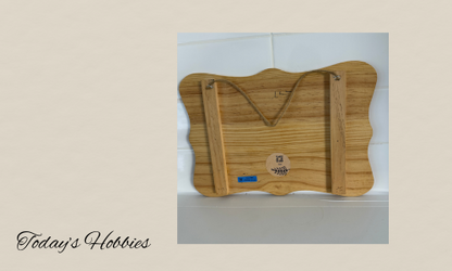Rustic fall garden sign made of wood by Today’s Hobbies showing the back with hanging string