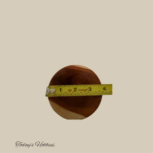 Unique handcrafted home decor gift wooden round piece measuring about 3 inches by Today's Hobbies