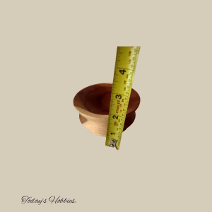 Unique handcrafted home decor gift wooden bowl by Today's Hobbies measuring about 3 inches tall