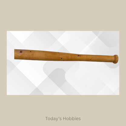 Unique wood gift for collectors in the form of a handcrafted wooden bat by Todays Hobbies