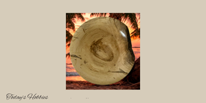 Unique home decor bowl made of natural wood by Today’s Hobbies with rustic finish and organic shape