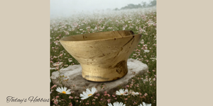 Wood bowl by Today’s Hobbies handcrafted as a unique home decor bowl with rustic natural finish