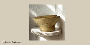 Unique home decor bowl made of natural wood with a rustic finish by Today’s Hobbies