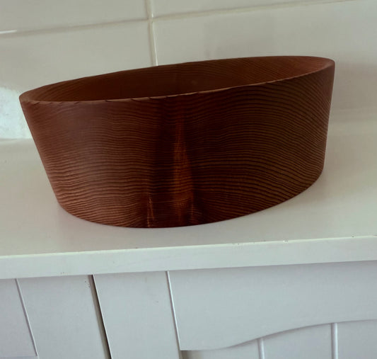 Today’s Hobbies wooden bowl made from western red cedar home decor with natural wood grain